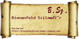 Bienenfeld Szilamér névjegykártya